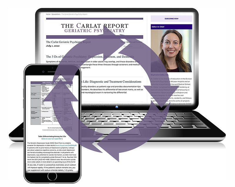 The Carlat Geriatric Psychiatry Report Online Access for 1 Year (AutoRenew) CARLAT PUBLISHING